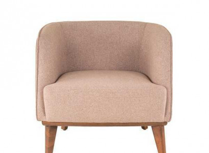 Beige armchair upholstery living room single-seater designer lounge relaxation chair